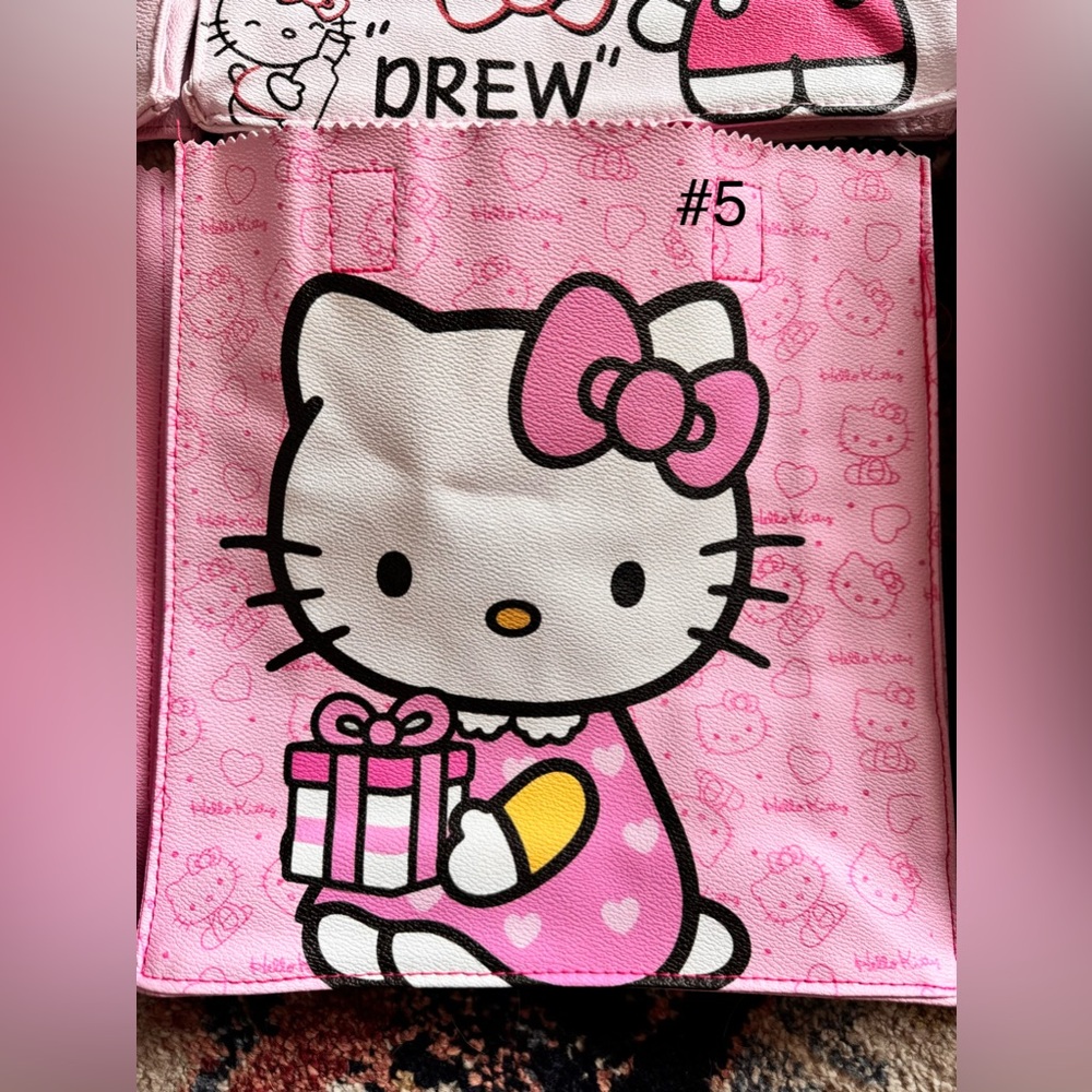 Hello Kitty & Sailor Moon pleather tote bag NEW w/ water bottle strap 12x8” - Picture 11 of 12